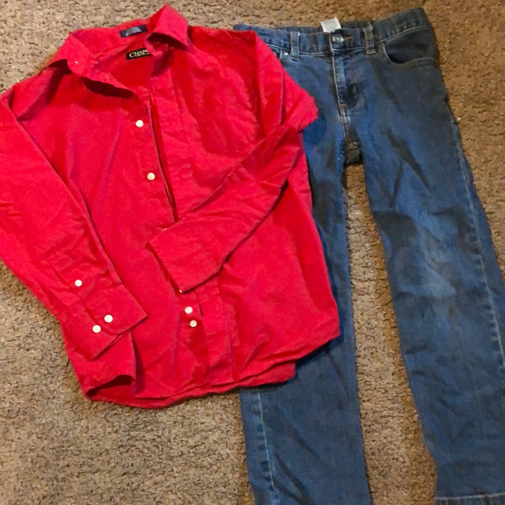Button shirt and Jeans